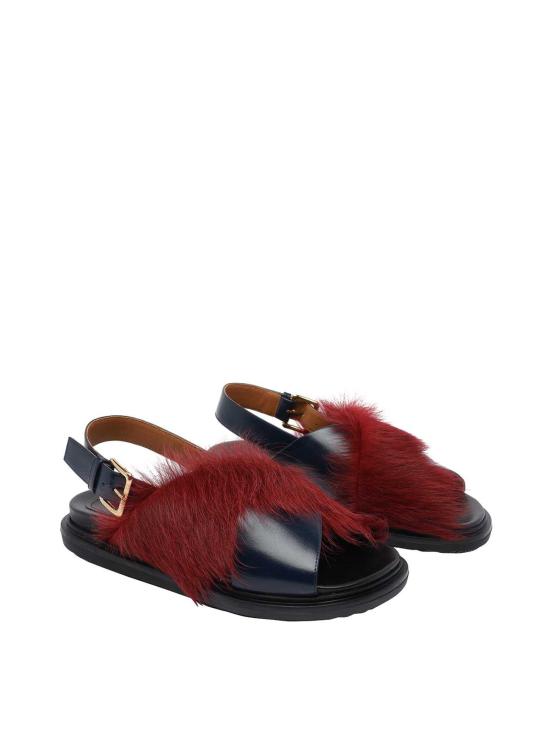 26SS 마르니 샌들 FBMS018101P7614ZP085 Dark Red - MARNI