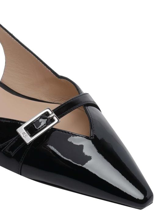 26SS 스튜어트 와이츠먼 플랫 슈즈 SM975GEORGIESLINBACKPATBLK Black - STUART WEITZMAN