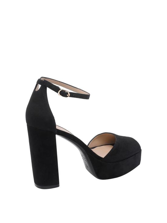 26SS 스튜어트 와이츠먼 힐/펌프스 SN123SABRINAANKLESTRAPPLATFORMSUEBLK Black - STUART WEITZMAN