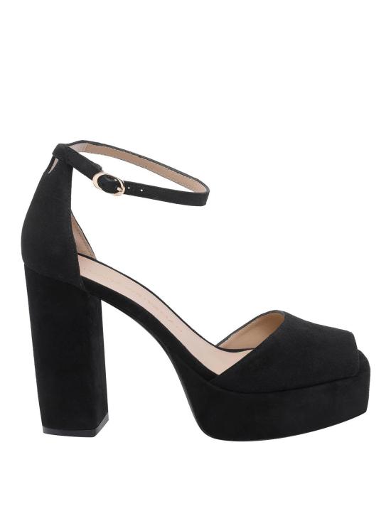 26SS 스튜어트 와이츠먼 힐/펌프스 SN123SABRINAANKLESTRAPPLATFORMSUEBLK Black