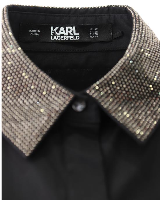  칼라거펠트 셔츠 236W1605 999 black NERO - KARL LAGERFELD