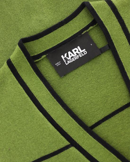  칼라거펠트 가디건 221W2003 477 pesto VERDE - KARL LAGERFELD