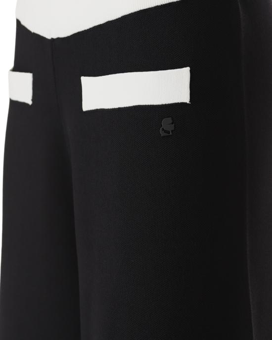  칼라거펠트 수트 팬츠 236W1003 998 black white NERO BIANCO - KARL LAGERFELD