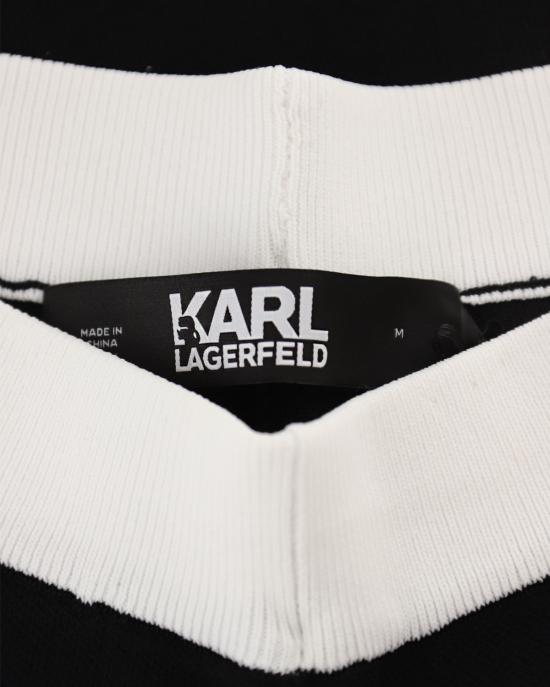 칼라거펠트 수트 팬츠 236W1003 998 black white NERO BIANCO - KARL LAGERFELD