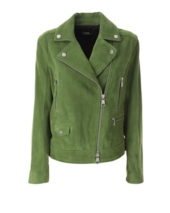  칼라거펠트 가죽 자켓 236W1906 476 pesto green VERDE