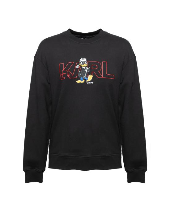  칼라거펠트 긴팔 티셔츠 705098 532930 990 black NERO