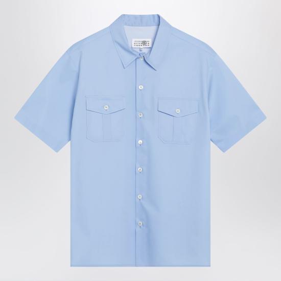 26SS MM6 메종마르지엘라 반팔 셔츠 SH2DR0005M35861 Light blue