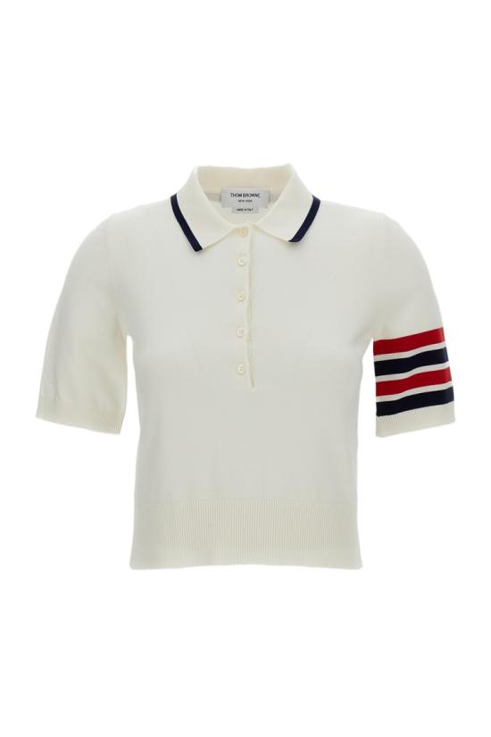 26SS 톰브라운 폴로 티셔츠 FKP137B Y3036 100 WHITE DOM