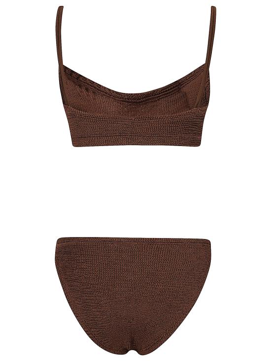 26SS 훈자 지 비키니 수영복 BCASSIE BDD METALLIC CHOCOLATE - HUNZA G