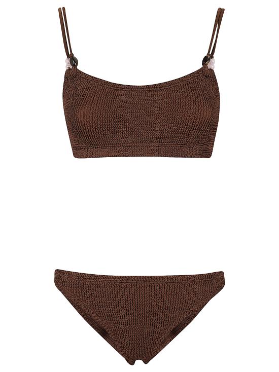 26SS 훈자 지 비키니 수영복 BCASSIE BDD METALLIC CHOCOLATE