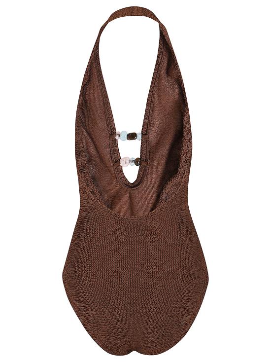 26SS 훈자 지 원피스 수영복 SADRIANA BDD METALLIC CHOCOLATE - HUNZA G