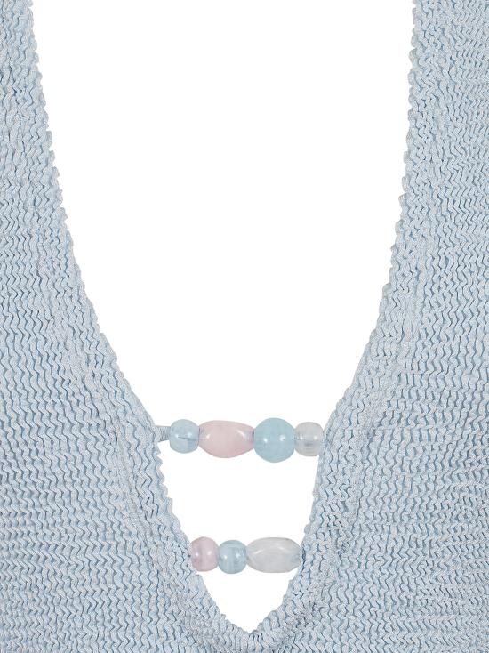 26SS 훈자 지 원피스 수영복 SADRIANA BDD METALLIC ICE BLUE - HUNZA G