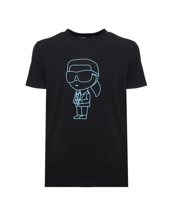  칼라거펠트 반팔 티셔츠 755082 532221 990 Black Blue NERO BLU