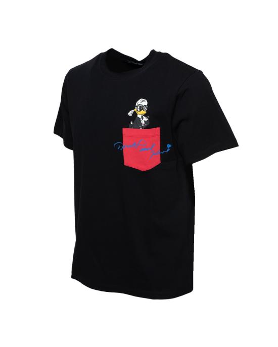  칼라거펠트 반팔 티셔츠 755098 532270 990 Black NERO - KARL LAGERFELD