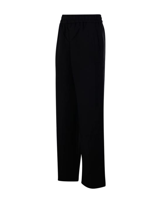 26SS 아미 블렌디드 리넨 엘라스티케이티드 웨이스트 트라우저 FTR868 VI0052 001 BLACK - AMI