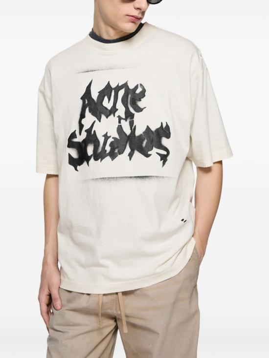 26FW 아크네 스튜디오 반팔 티셔츠 BL0430 DC6 Dusty white - ACNE STUDIOS