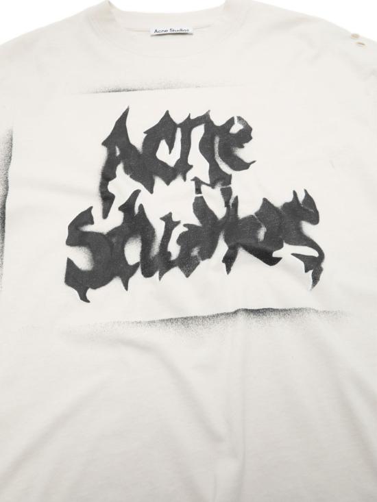 26FW 아크네 스튜디오 반팔 티셔츠 BL0430 DC6 Dusty white - ACNE STUDIOS