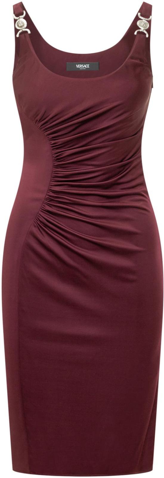 26SS 베르사체 미디 원피스 10226061A124971RD90 MAROON