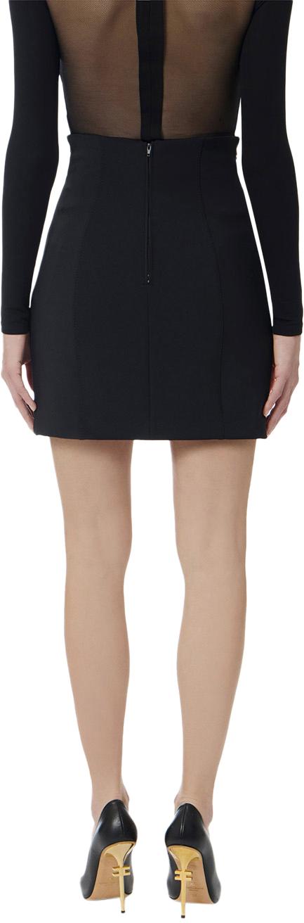 26SS 엘리자베타프랜치 미디 스커트 8053686760999 BLACK - ELISABETTA FRANCHI