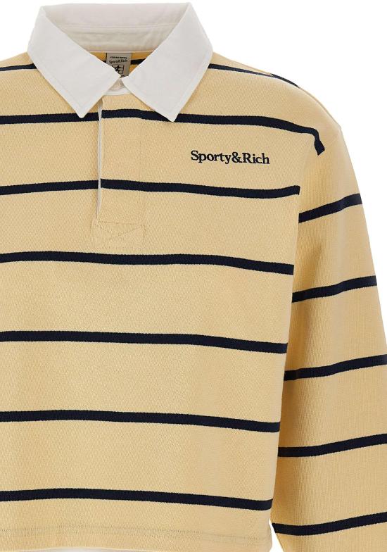 26SS 스포티앤리치 폴로 티셔츠 TO00876300YE22ALMOND YELLOW - SPORTY & RICH