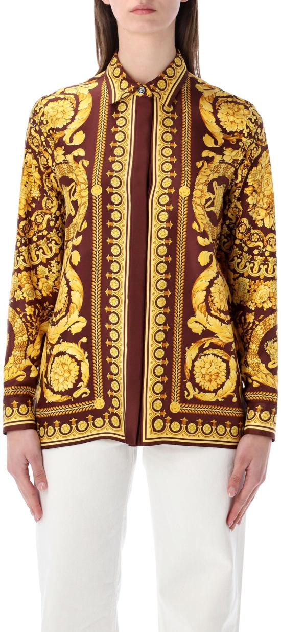 26SS 베르사체 블라우스 10013601A042365R770 MAROON