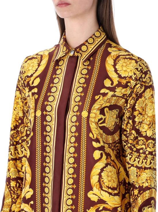 26SS 베르사체 블라우스 10013601A042365R770 MAROON - VERSACE
