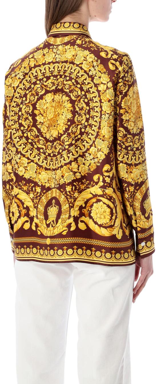 26SS 베르사체 블라우스 10013601A042365R770 MAROON - VERSACE