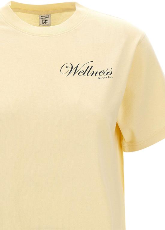 26SS 스포티앤리치 반팔 티셔츠 TO11976083YE02ALMOND YELLOW - SPORTY & RICH