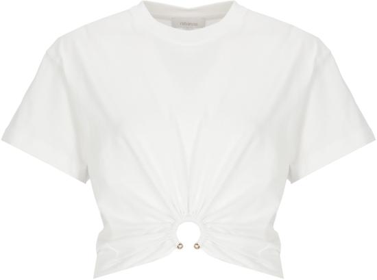 26SS 파코라반 반팔 티셔츠 23AJTO539CO0485P109 WHITE