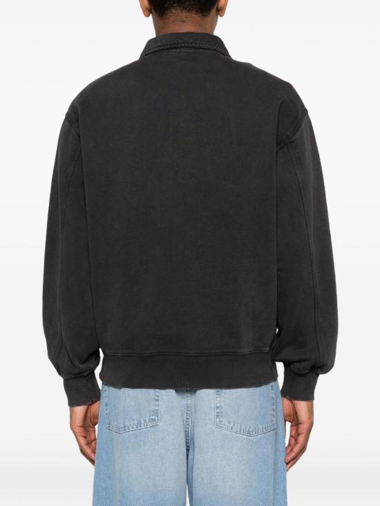 26SS 칼하트 WIP 하프 집 디트로이트 스웨트셔츠 I036350 8906 BLACKSTONE WASHED DOM - CARHARTT WIP