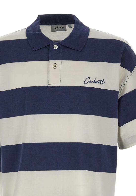 26SS 칼하트 WIP 숏슬리브 델레이 폴로 I036187 3LEXX DELRAY STRIPE BLUE DOM - CARHARTT WIP