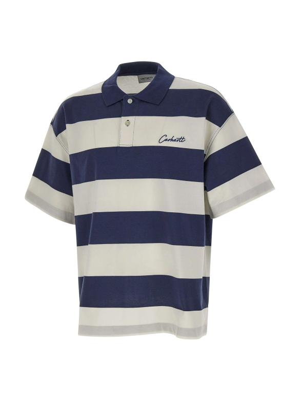 26SS 칼하트 WIP 숏슬리브 델레이 폴로 I036187 3LEXX DELRAY STRIPE BLUE DOM