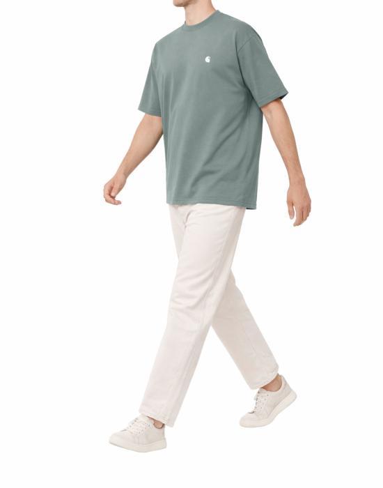 26SS 칼하트 WIP 숏슬리브 매디슨 티셔츠 I033000 3HLXX VELVET GREEN WHITE DOM - CARHARTT WIP