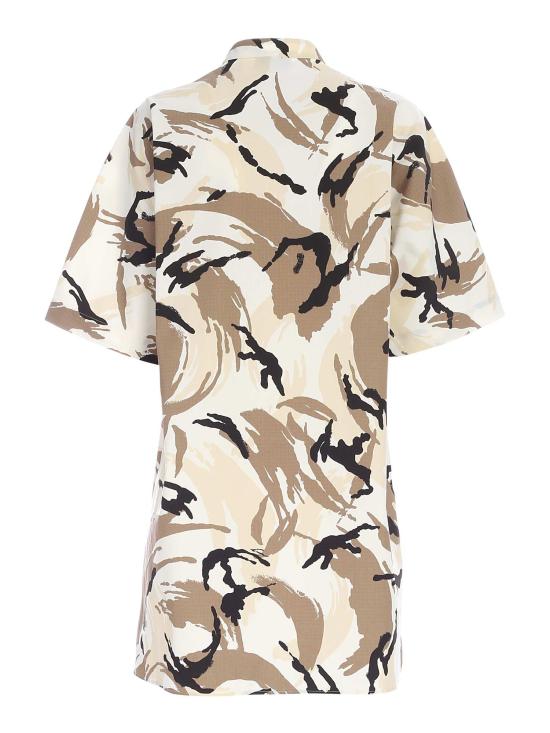  겐조 숏 원피스 FB52RO0281PC 02 Tropic Camo cotton ripstop OFF WHITE BIANCO MULTI - KENZO