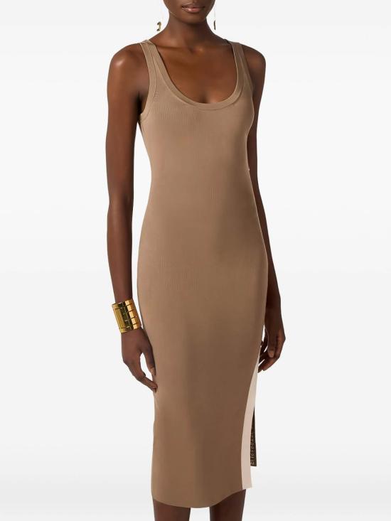 26SS 엘리자베타프랜치 미디 스커트 AM03S61E2727ARGILLABURRO Brown - ELISABETTA FRANCHI