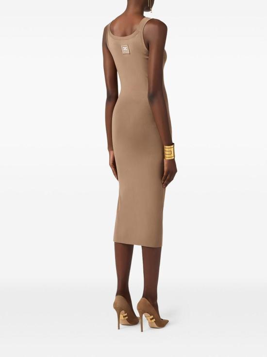 26SS 엘리자베타프랜치 미디 스커트 AM03S61E2727ARGILLABURRO Brown - ELISABETTA FRANCHI