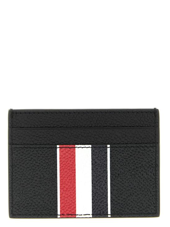 26SS 톰브라운 페블 그레인 RWB 싱글 카드 홀더 UAW090A 00198 001 BLACK DOM - THOM BROWNE