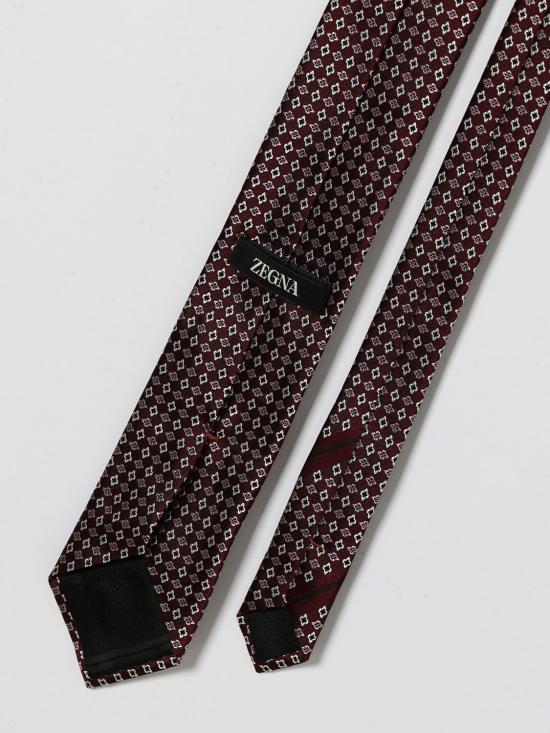 26SS 에르메네질도제냐 넥타이 1P8Z3C47TA3 BU1 Burgundy - ERMENEGILDO ZEGNA
