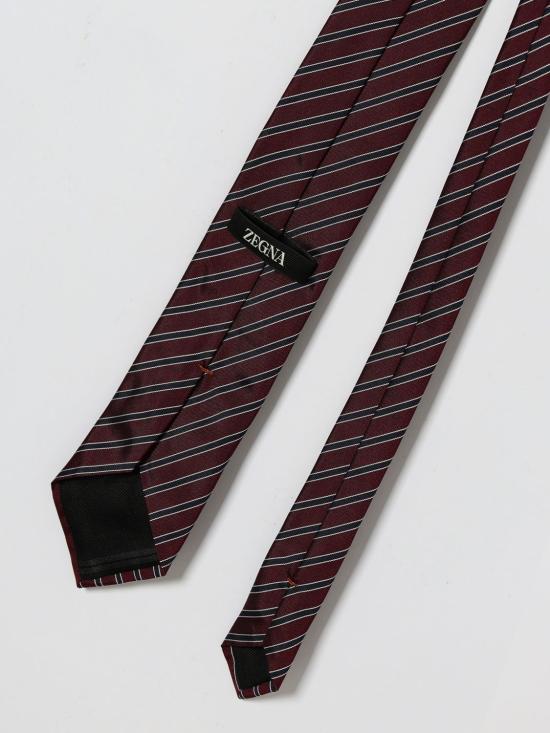 26SS 에르메네질도제냐 넥타이 1P8Z3D04TA3 BU1 Burgundy - ERMENEGILDO ZEGNA
