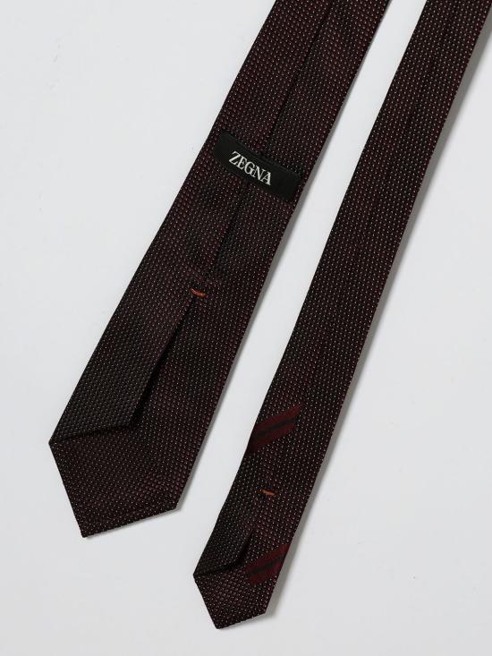 26SS 에르메네질도제냐 넥타이 1PBZ3C42TA3 BU1 Burgundy - ERMENEGILDO ZEGNA