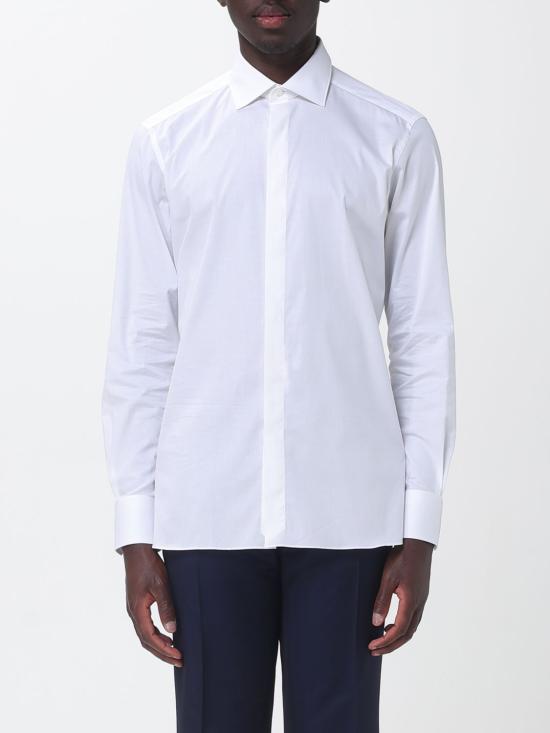 26SS 에르메네질도제냐 긴팔 셔츠 9MFCMT301350A3 100 White