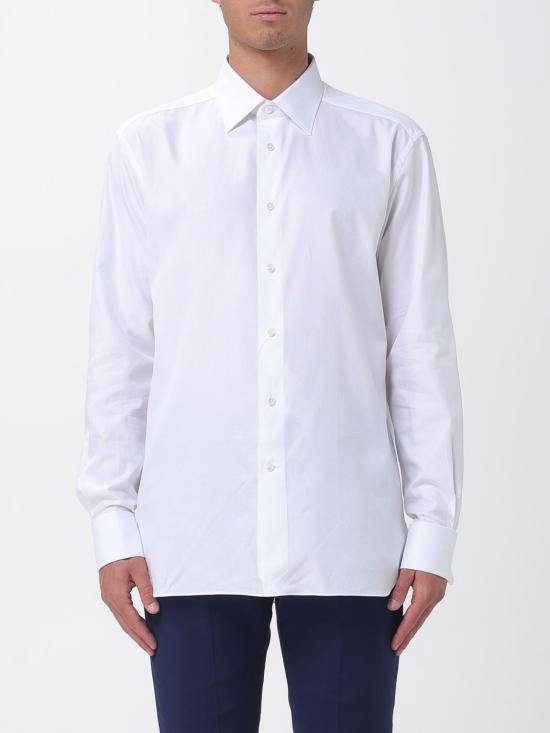 26SS 에르메네질도제냐 긴팔 셔츠 9RS4PA303901A3 100 White