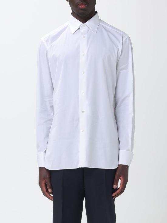 26SS 에르메네질도제냐 긴팔 셔츠 9RS4PA304100A3 100 White