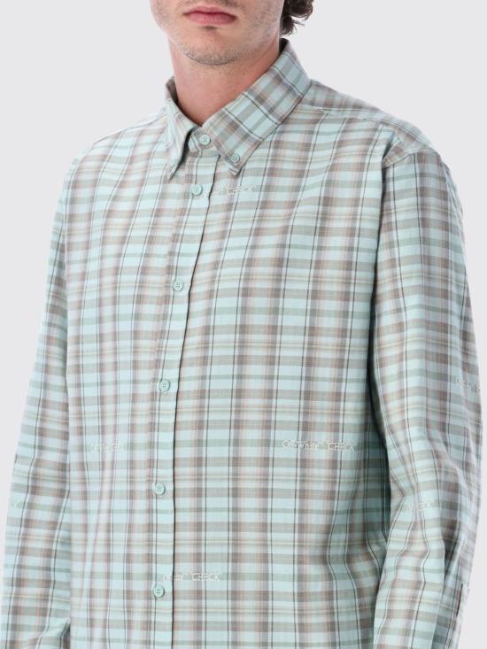 26SS 오프화이트 셔츠 OMGE04MS26FAB001 330 Green - OFF WHITE
