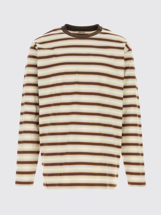 26SS 오라리 반팔 티셔츠 A26SP01GJ FADEMINTSTRIPE Green - AURALEE