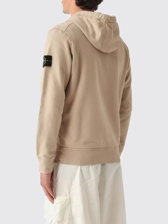 26SS 스톤 아일랜드 오가닉 코튼 플리스 레귤러 핏 후드 집업 6100061S0051 V009A Beige - STONE ISLAND