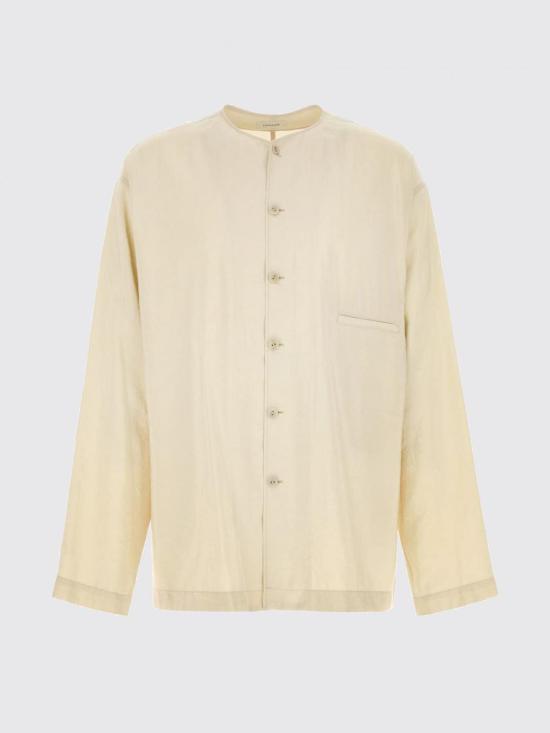 26SS 르메르 드라이 실크 V넥 셔츠 SH1235LF1308 BG235 Milk - LEMAIRE
