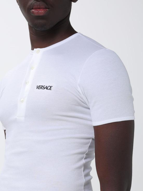 26SS 베르사체 반팔 티셔츠 10196781A09410 1W000 White - VERSACE