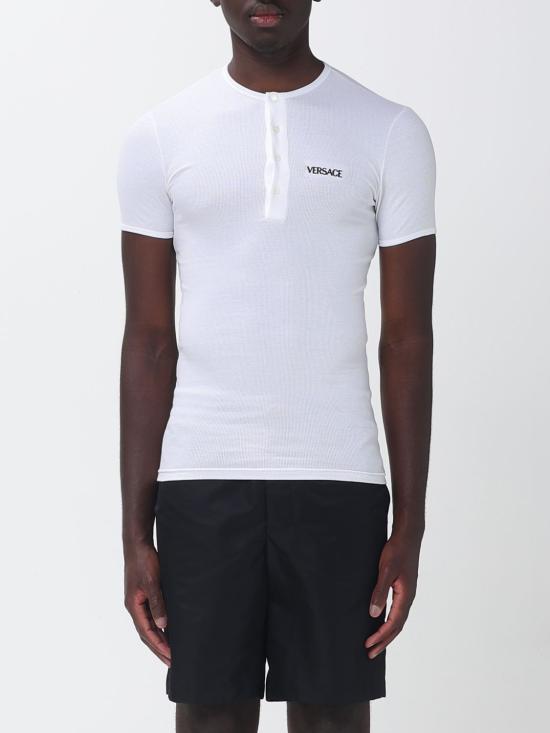 26SS 베르사체 반팔 티셔츠 10196781A09410 1W000 White