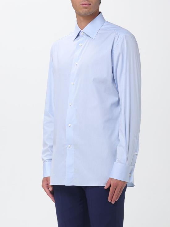 26SS 에르메네질도제냐 긴팔 셔츠 9RS4PA301353A3 432 Gnawed Blue - ERMENEGILDO ZEGNA